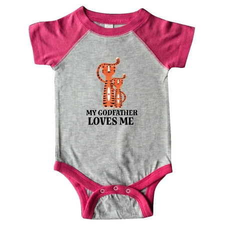 

Inktastic My Godfather Loves Me Gift for Godson Gift Baby Boy Bodysuit