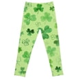 thumbnail image 4 of HXWCHs Girls Bootcut Pants St Patrick's Day Printed Leggings Stretch Athletic Base Layer Pants with Festive Irish Theme Design 1-2 Years Green, 4 of 5