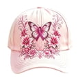 thumbnail image 2 of Womens Breast Cancer Awareness Hats Fashion Casual Adjustable Sun Hats Women's Lightweight Breathable Floral Print Cap f, 2 of 7