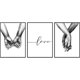 thumbnail image 1 of BR Pósteres con citas de amor en blanco y negro, juego de 3, lienzos para pared para decoración de dormitorio y sala de estar, no necesita marco, 1 of 5