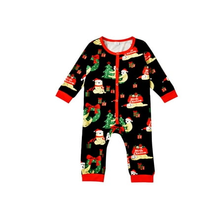 

NEGJ Christmas Plaid Printed Loungewear Christmas Family Matching Pajamas Long Sleeve Home Sleepwear