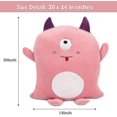 thumbnail image 3 of Almohada De Peluche De Felpa De 19.6"S, Juguete De Peluche Suave Del Diablo, Decoración De Animales De Peluche Demonio, Bonito Regalo De Acompañamiento/Cumpleaños/Regalo De Festiva, 3 of 4