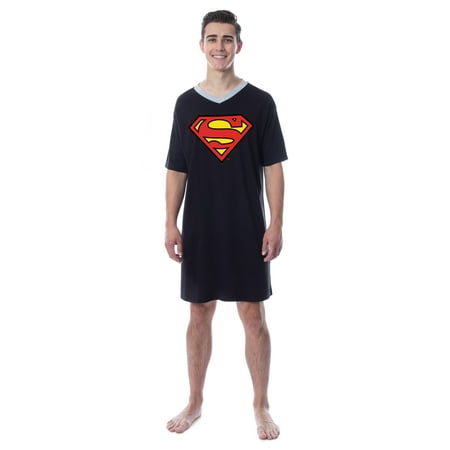 

DC Comics Mens Superman Character Icon Nightgown Sleep Pajama Shirt (XXX-Large)
