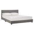 thumbnail image 4 of SAFAVIEH Carter Elegant Glam Upholstered Bed Frame, Queen, Grey, 4 of 8