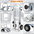 thumbnail image 2 of 3-in-1 Aluminum Folding Hand Truck Dolly, Foldable Dolly Cart with 4 Wheels & Elastic Rope, 770lbs Load Convertible Hand Truck Cart Heavy Duty for Groceries, Furniture & Appliances, 2 of 6