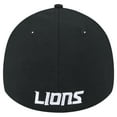 thumbnail image 4 of Men's New Era Black Detroit Lions Main 39THIRTY Flex Hat, 4 of 6