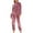 Pink, variant on CHUMUD Women's Winter Thermal Pajama Set, Pullover Fleece Loungewear with Soft Cuffed Pants Warm Pullover Sleepwear Sets