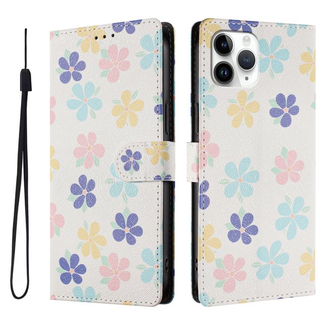FOXDOCK Funda Tipo Cartera para iPhone 11 Pro con Soporte y Correa – Diseño de Patrones Lindos