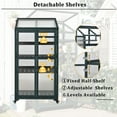 thumbnail image 4 of 62'' Height Large Wooden Greenhouse, Balcony Portable Cold Frame with Wheels and Adjustable Shelves, for Indoor Outdoor Patio Balcony Garden, Green, 4 of 9