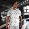 thumbnail image 3 of Wukai Hand Drawn Turtle Print Men's Short-Sleeved Mesh T-Shirt,Quick-Dry Short Sleeve Workout T-Shirt-5X-Large, 3 of 8