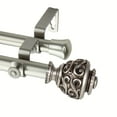 thumbnail image 3 of 120" to 170" Adjustable 3/4" Dia Double Curtain Rod in Satin Nickel with Ingo Finials,(4789-995), 3 of 3