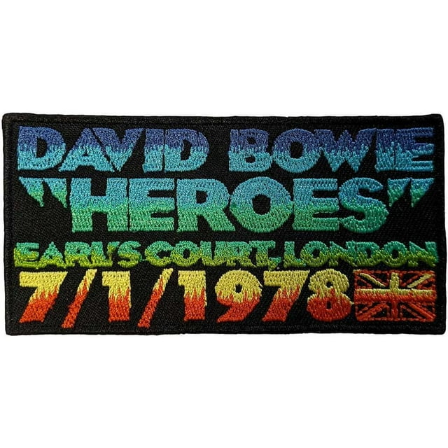 David Bowie Heroes Earls Court Woven Iron On Patch