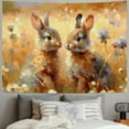 thumbnail image 2 of Nawypu Abstract Rabbit Animal Spring Painting Cute Bunny Hanging Tapestry Painting, 2 of 6