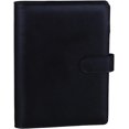 thumbnail image 1 of Leather A5 Ring Binder Planner Notebook Planner with Magnetic Buckle(Inner Paper Not Included)-Black, 1 of 5