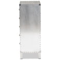 thumbnail image 3 of Contemporary Industrial Charm: Carel Cabinet - Silver Metal 5-Drawer Storage - Durable Wood & Metal - Vintage-Inspired Design - Fully Assembled - Ample Storage Space - Elegant Corner Protectors, 3 of 4