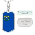 thumbnail image 2 of Nevada State Flag Keychain Dog Tag Stainless Steel or 18k Gold, 2 of 8