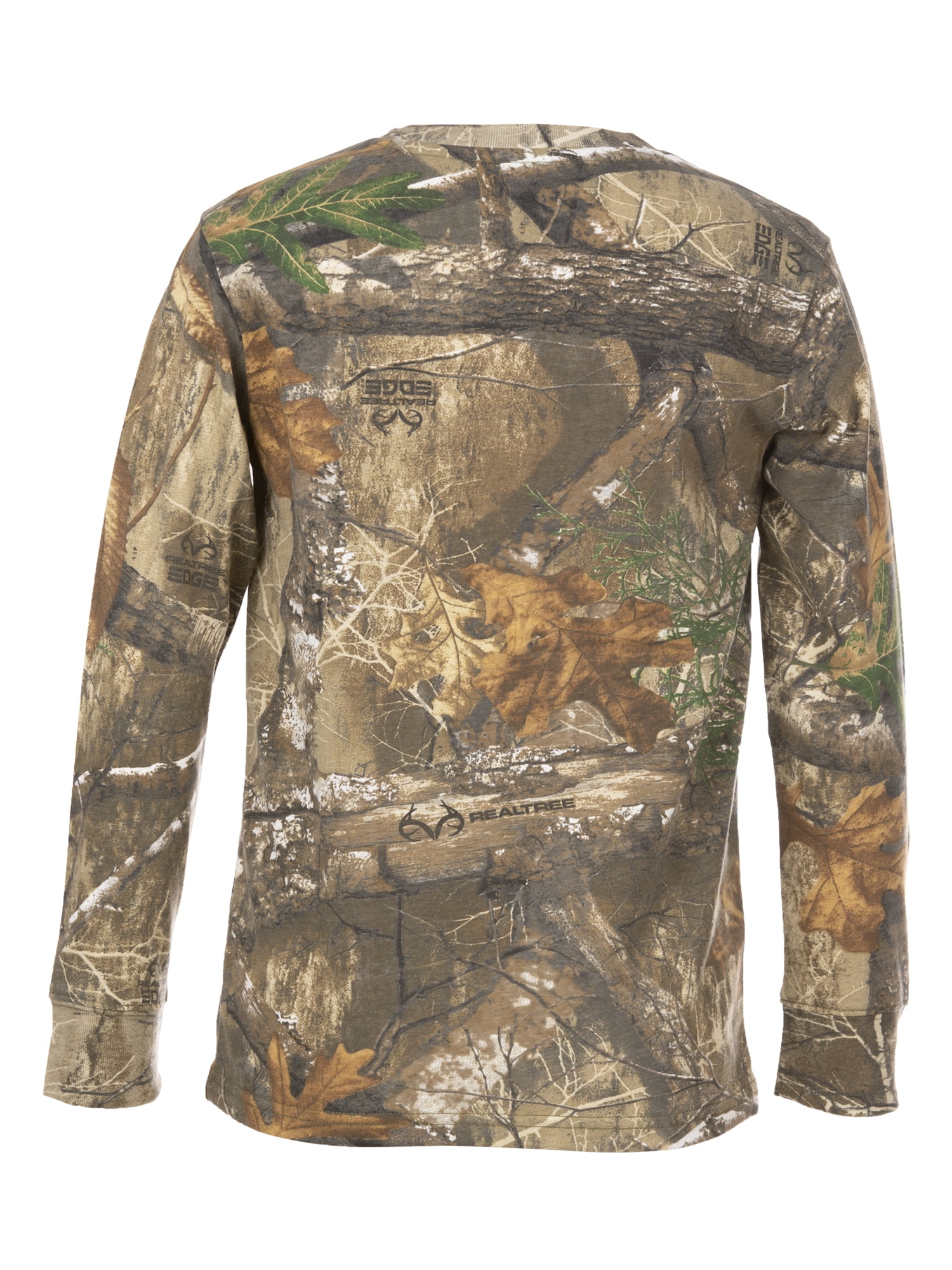Realtree Edge Youth Long Sleeve Scent Control Hunting Camouflage Tee Shirt, XL (14-16)