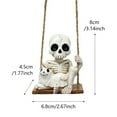 thumbnail image 3 of JIhuahe 3D Skeleton Holding Cat Swing Hanging Ornament, Outdoor Courtyard Halloween Decoration Pendant for Garden Home Scary Atmosphere, 3 of 8