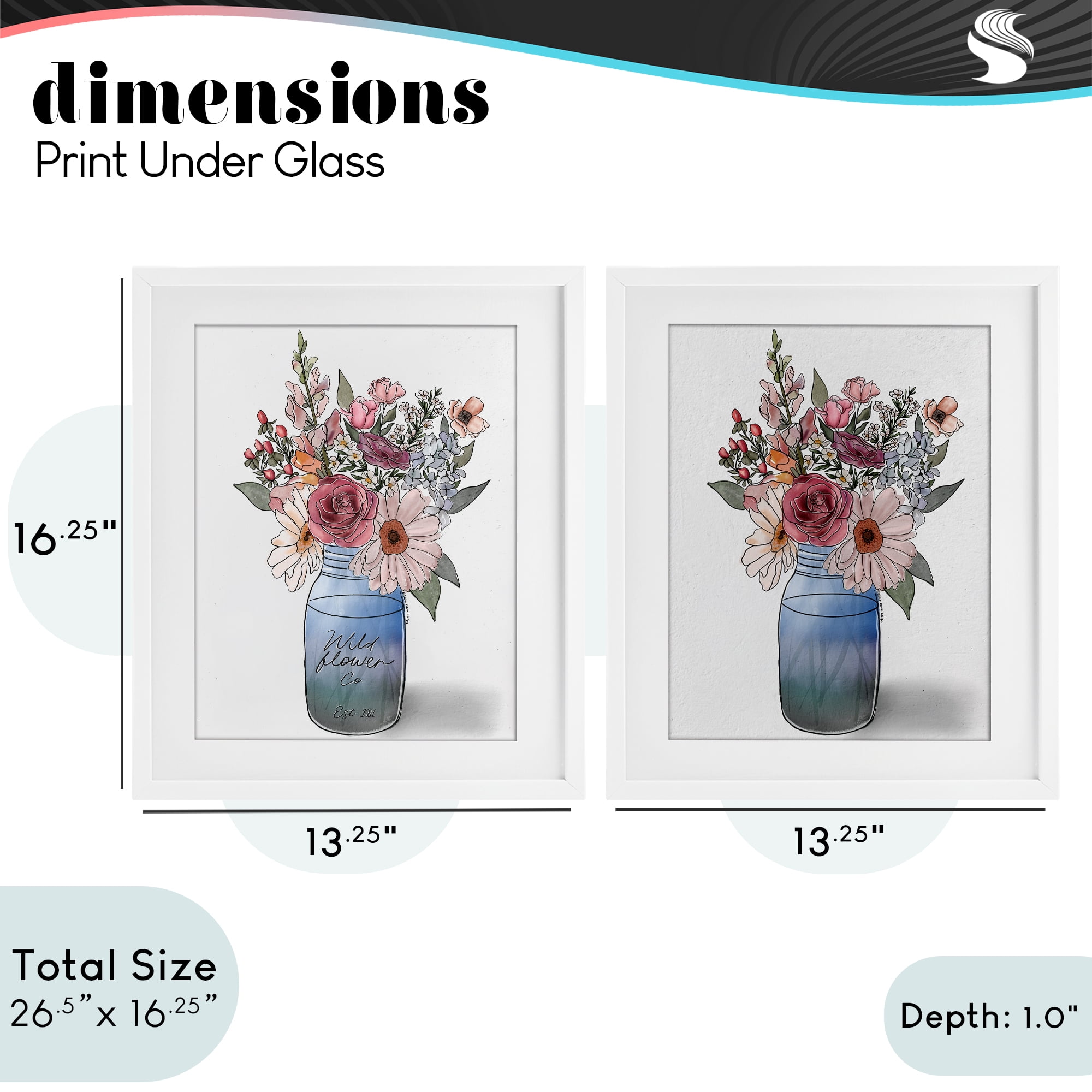 Stupell Industries Farmer's Market Vases 2 Piece White Framed Print Under Glass Set, design by Alisha Kiara Design