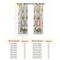thumbnail image 6 of Easter Bunny Blackout Curtains for Bedroom, Spring Watercolor Polka Dot Flower Plaid Beige Thermal Insulated Kitchen Drapes with Grommets, Light Blocking Window Treatment, 2 Panels 42" x 54", 6 of 7