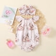 thumbnail image 4 of TAIAOJING Baby Girl Clothes Bodysuit Printed Easter Sets Day Headbands Romper Bunny Outfits For Girl 18-24 Months, 4 of 4