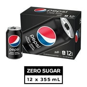 Boisson gazeuse Pepsi Zéro sucre, 355 mL, 12 canettes