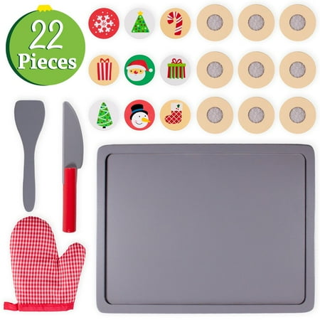 wood eats! cookies for santa christmas baking playset with