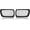 Matte Black, variant on Matte Black Front Kidney Grilles Grill for BMW E36 318i 323i 1997 1998 1999