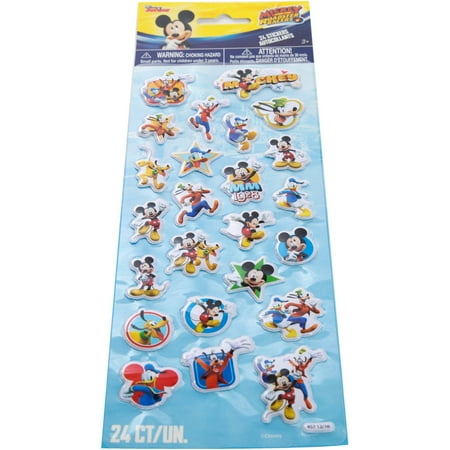 Mickey Scrapbooking Stickers - Mickey Mouse Puffy Sticker Sheet, 1ct