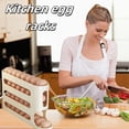 thumbnail image 5 of Egg Holder for Fridge, Egg container for refrigerator, Space-Saving Automatic Rolling Eggs Dispenser, 4 Tiers Fridge Egg Rack for Refrigerator Holds up to 30 pcs, 5 of 9