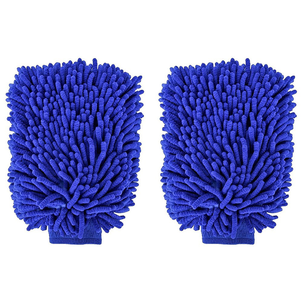 Double Sided Mitt Microfiber Car Dust Washing Cleaning Glove Towel Soft  HK BB