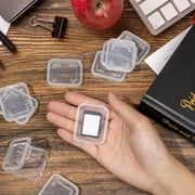 15Pcs SD Memory Card Case Holder, Standard SD Plastic Storage Boxes, Clear Compact