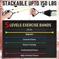 thumbnail image 7 of Resistance Bands Exercise Bands Workout Bands - Up to 100 LBS, Indoor and Outdoor Bands with Door Anchor and Handles for Strength, Slim, Yoga, Home Gym Equipment for Men/Women, 7 of 7