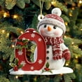 thumbnail image 6 of Snowman Christmas Ornaments, Cute Christmas Tree Letter Decoration, Personalized Hanging Pendant, Indoor DIY Hanging Xmas Ornament (O), 6 of 9