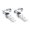 silvery, variant on 2 Pieces Motorcycle Foot Pegs Rear Seat Pedal Folding Metal Design for Most Motorcycles Passengers