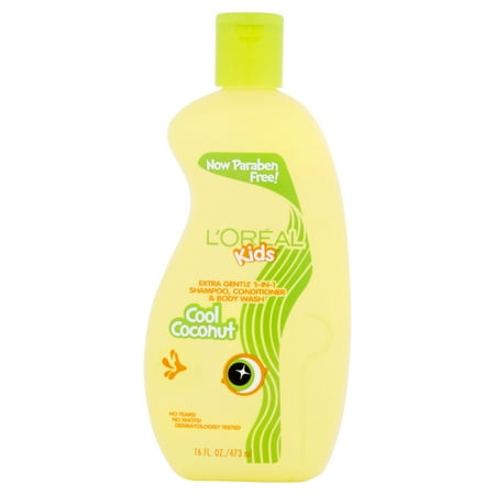 L'Oréal Kids 3-in-1 Shampoo, Conditioner & Body Wash, Cool Coconut, 16 Oz