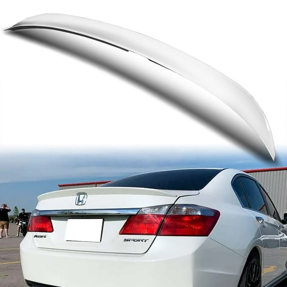 W-Power For 2013-2017 Honda Accord Sedan Pearl White Duckbill Rear Trunk Spoiler OE-Style