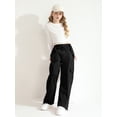 thumbnail image 6 of Gyratedream Kids Girls Baggy Cargo Pants Elastic Waist Drawstring Loose Fitting Work Pants Casual Joggers Pants with Pockets 7-14 Years, 6 of 8
