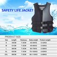thumbnail image 2 of 1 chaleco salvavidas para niños adultos, chaleco salvavidas de neopreno anticolisión para esquí acuático, natación, pesca, canotaje, kayak (negro, XL) ER, 2 of 5
