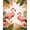 Pink Coral Mustard Teal, Pattern 2, variant on Design&I 4'x6' Washable Area Rug Flatweave Daily Traffic Ready Vintage Border Botanical Boho Blooms Damask Symmetrical Scrolls for Dorm Room, Living Apartment
