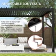 thumbnail image 2 of Outdoor Pergola Steel Louvers & Aluminum Frame 10x13FT Pergola with Adjustable Roof Gazebo for Deck Backyard Garden, 2 of 12
