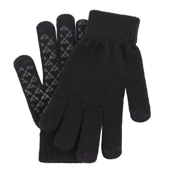 Winter Warm Knitted Gloves with Flip Cover Touchscreen Gloves Unisex Thermal Gloves for Outdoor Daily Use Casual Gloves for Adults