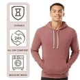 thumbnail image 3 of Next Level Men's Santa Barbara Hoodie Sweatshirt 80/20 Cotton/Polyester Fleece Pullover Comfy Sweater (Red+Mauve-2PCS, M), 3 of 6