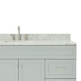 thumbnail image 4 of Ariel Hamlet 67 Inch Single Rectangle Sink Vanity With Carrara White Marble Countertop W/ 0.75 Edge In Grey, 4 of 11