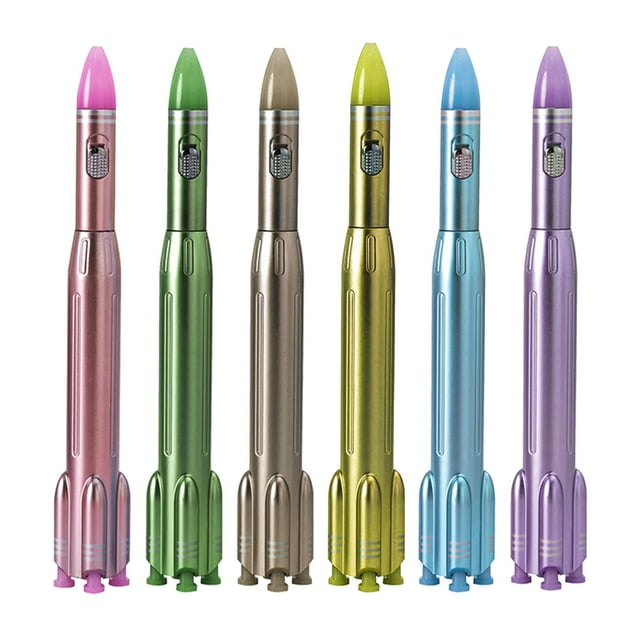 Penkiiy Mini Shuttle Retractable Ballpoint Pens, 0.5mm, Assorted Ink Colors, 2 Count, 2 Pack