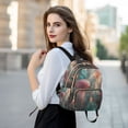 thumbnail image 6 of FORMRS Mini Backpack Purse for Women Travel Daypack Casual Shoulder Bag, Psychedelic Forest, 6 of 7