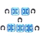 thumbnail image 4 of Soidarity Abrazadera fija tipo C, 5 uds., Cable de freno, guía para bicicleta, tubo profesional, Clip en forma de C de aluminio, suministros para ciclismo Ciclismo azul Soidarity OD0286-03, 4 of 5