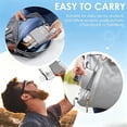 thumbnail image 7 of Flat Water Bottle with Handle 500 ml Flat Water Bottle BPA-Free Leak-Proof Slim Water Bottle for Travel Outdoor Fitness Sports Cycling Work School,Gray, 7 of 7