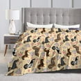 thumbnail image 3 of Dachshund Sausage Dogs Soft Throw Blanket 50"X40" Lightweight Flannel Blanket for Couch Bed Sofa Home Living Room Decor Travelling Camping for Kids Adults, 3 of 5