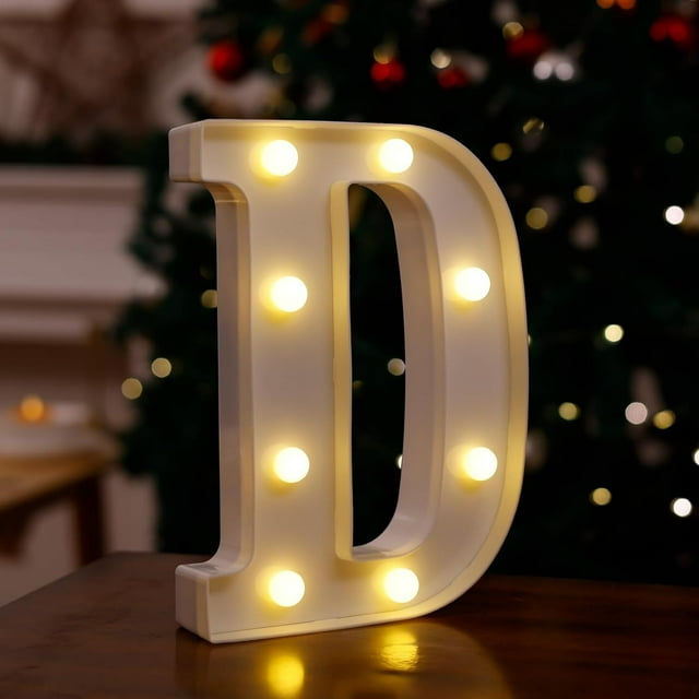 Matoen12 Christmas Alphabet Colored Lights Holiday Party Colored Lights